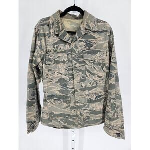 United States Air Force Button Up Utility Coat Camo Print Sz L